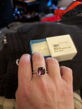 Touchstone Crystal retired       Keepsake Amythest Ring